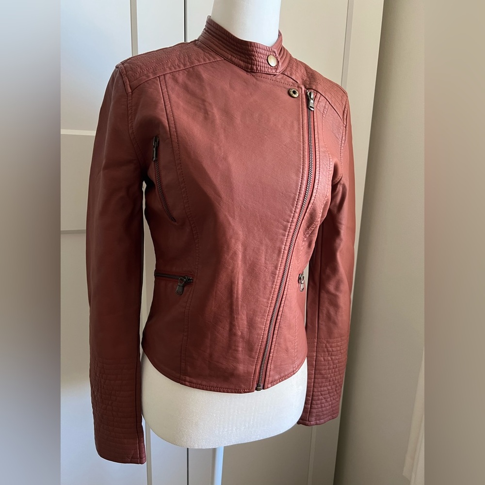 Ettitwa by Anthropologie Faux Leather Moto Jacket - XS